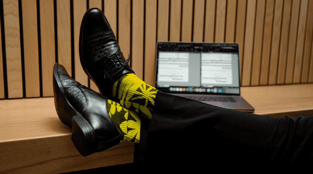 Custom socks as a business card 